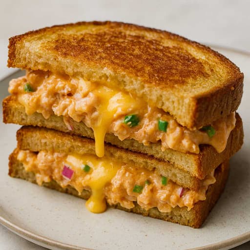 Spicy Tuna Melt Sandwich 🥪 (Quick & Cheesy Lunch Hack) image