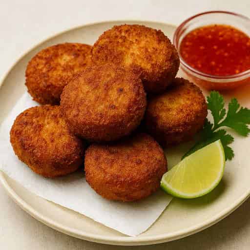 Image of Crispy Thai Fish Cakes Bursting with Herbs (Chef RV Style)