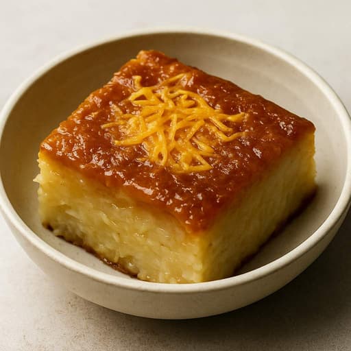 Golden Filipino Cassava Cake—Creamy, Cheesy Top! image