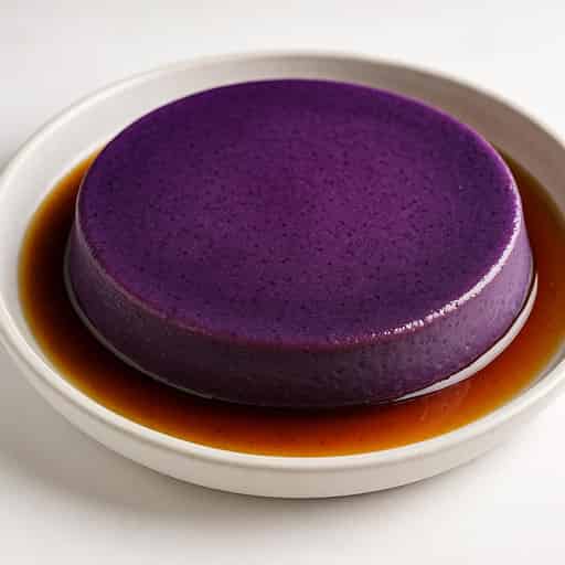 Image of Creamy Ube Leche Flan with Caramel Magic