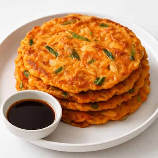 Crispy Vegan Kimchi Pancakes 🥢 (Korean Pajeon Style) Image