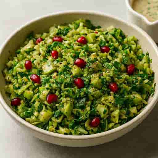 Viral Green Crunch—Pomegranate-Mint Tahini Salad Image