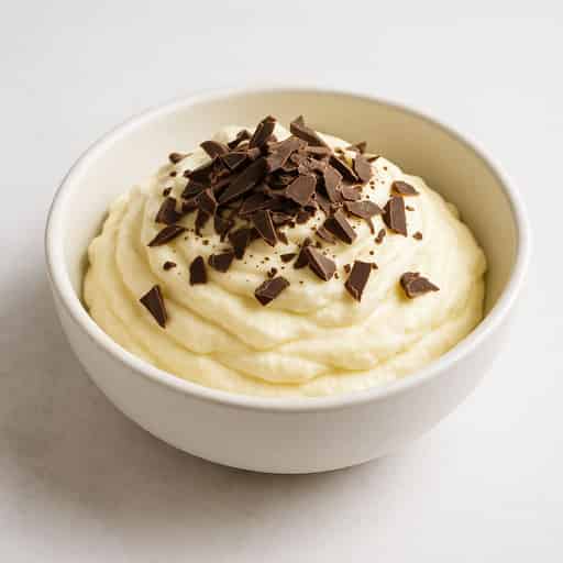 White Chocolate Stracciatella Mousse