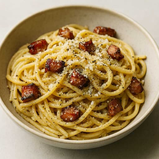 Creamy Spaghetti Carbonara — Classic Italian Date-Night Pasta image