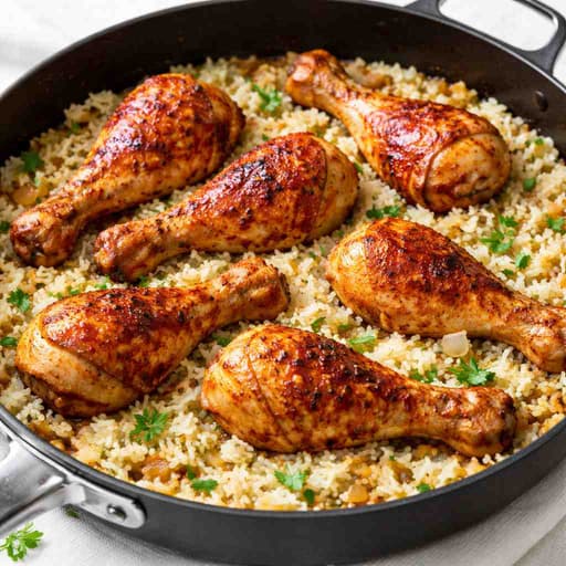 One-Pan Paprika Chicken and Jasmine Rice image