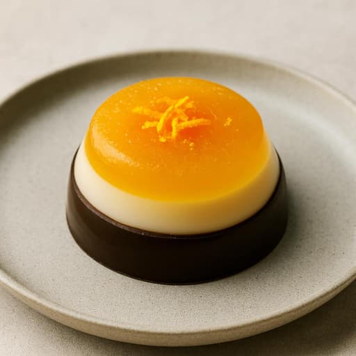 Silky Mandarin Panna Cotta in Chocolate Cups image