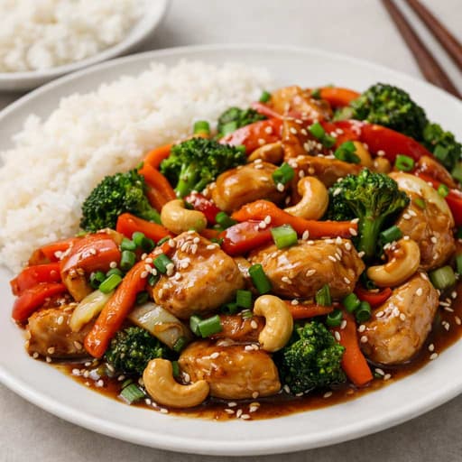 Teriyaki Chicken Stir Fry with Cashews image