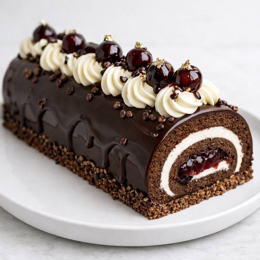 Black Forest Cake Roll