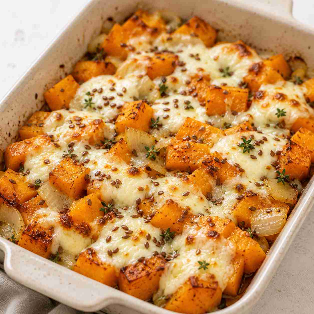 Butternut Squash and Mozzarella Bake