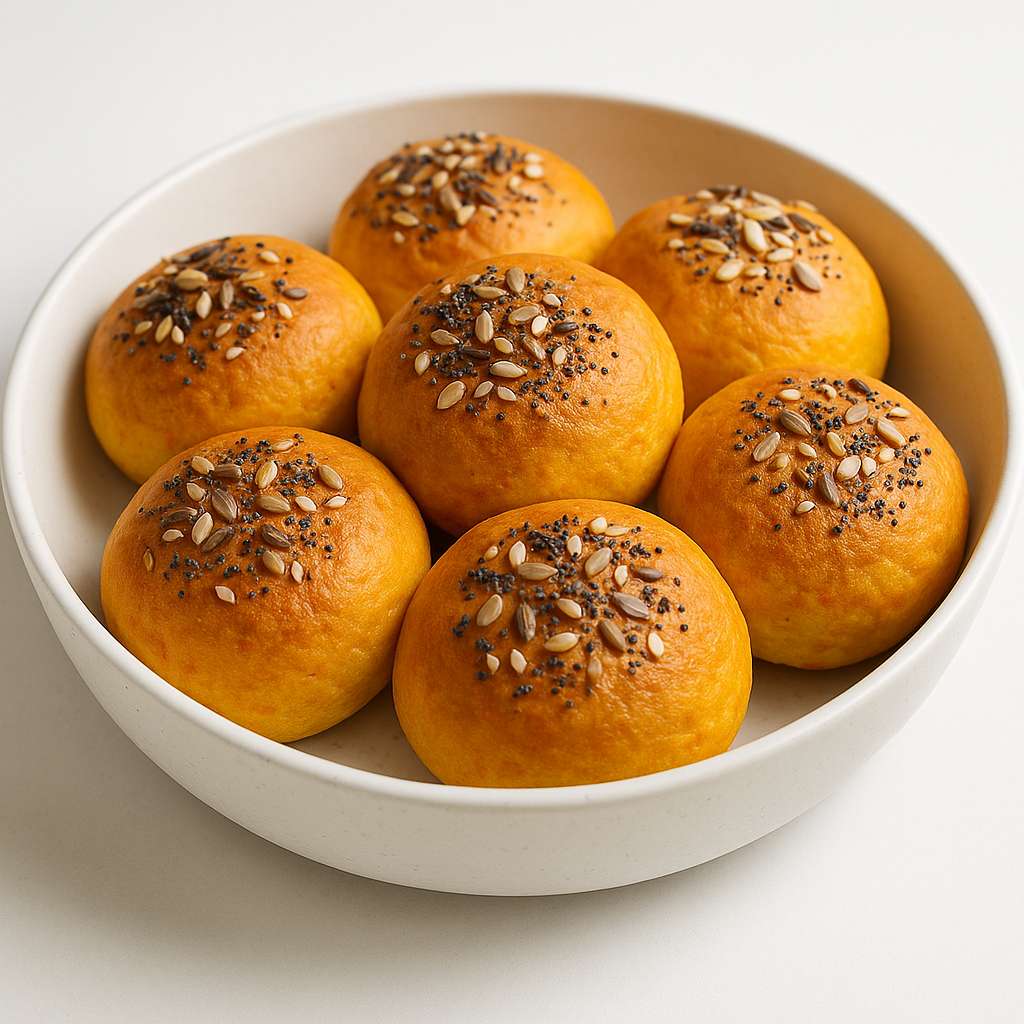 Fluffy Carrot Bread Rolls (Soft & Healthy)
