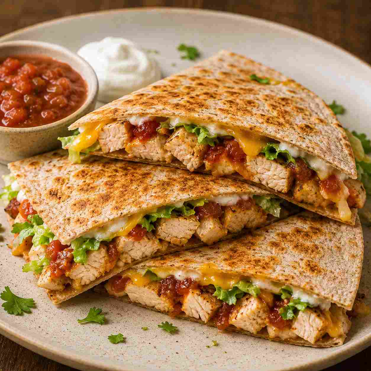 Chunky Chicken Quesadilla