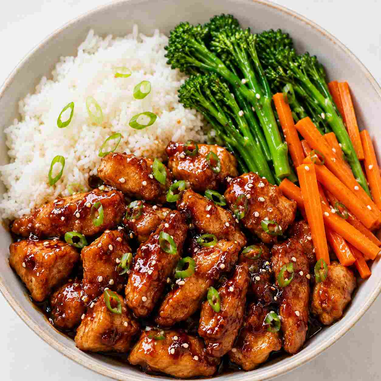 Sweet Sticky Chicken Bulgogi Bowls