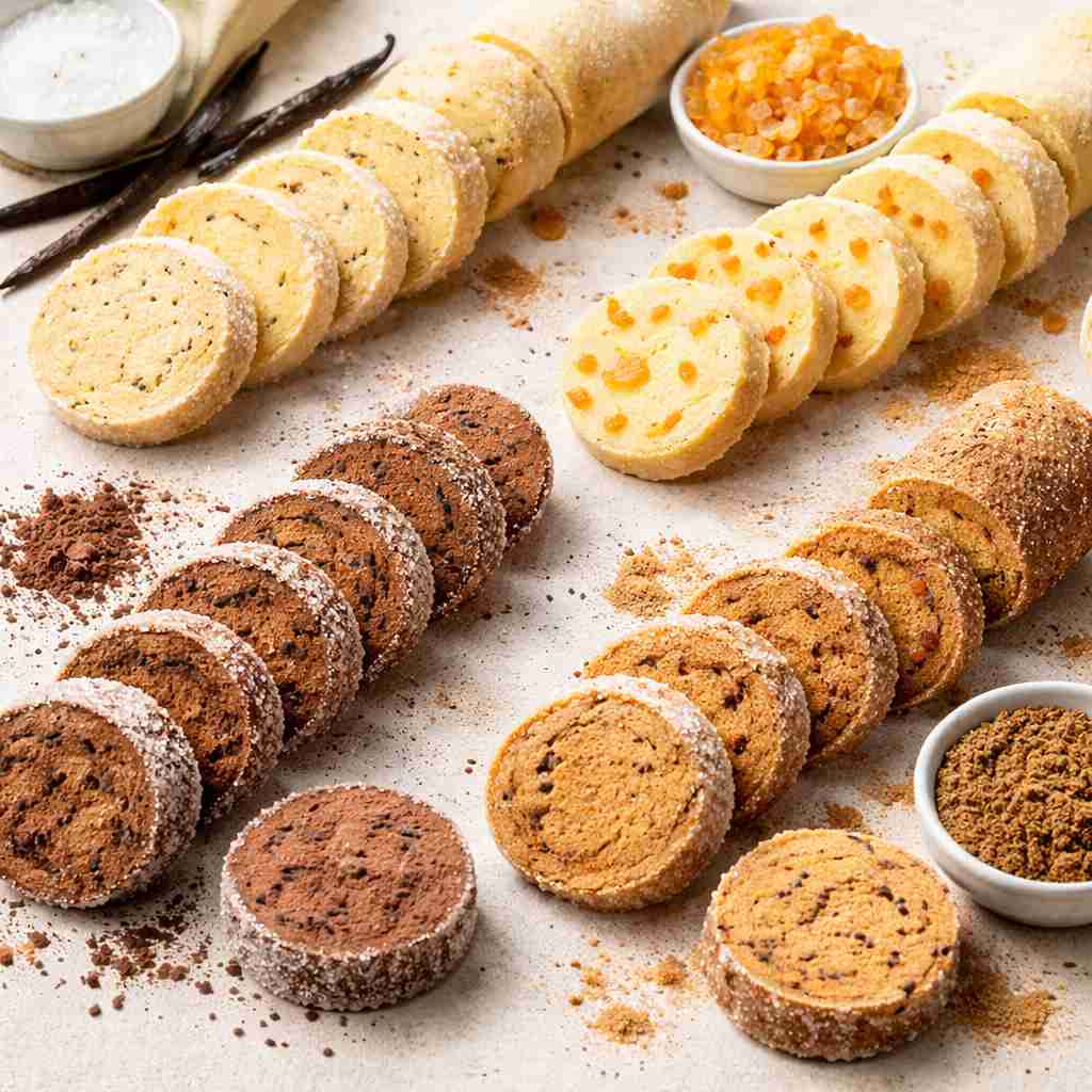 4 Diamond Shortbread Cookies from One Dough