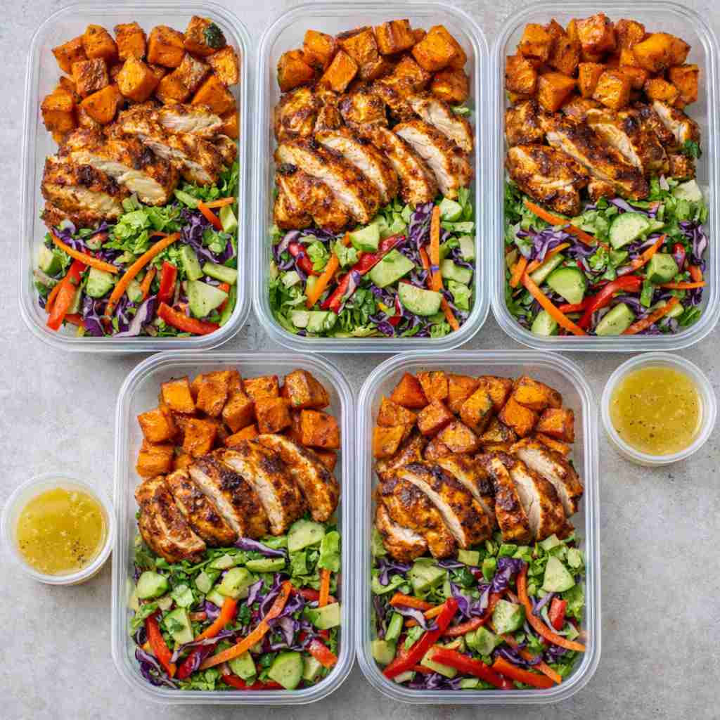 Meal Prep Cajun Chicken Sweet Potato Salad