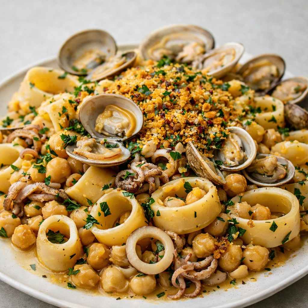 Pasta Ceci e Vongole with Chickpeas and Clams