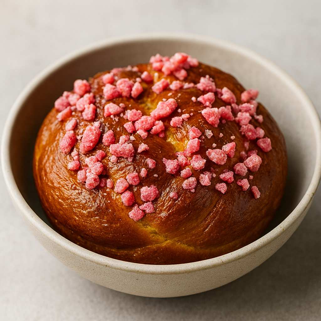 Pink Praline Brioche (French Bakery-Style)