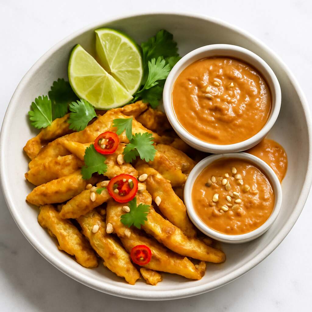 Quick Chicken Satay with Peanut Sauce