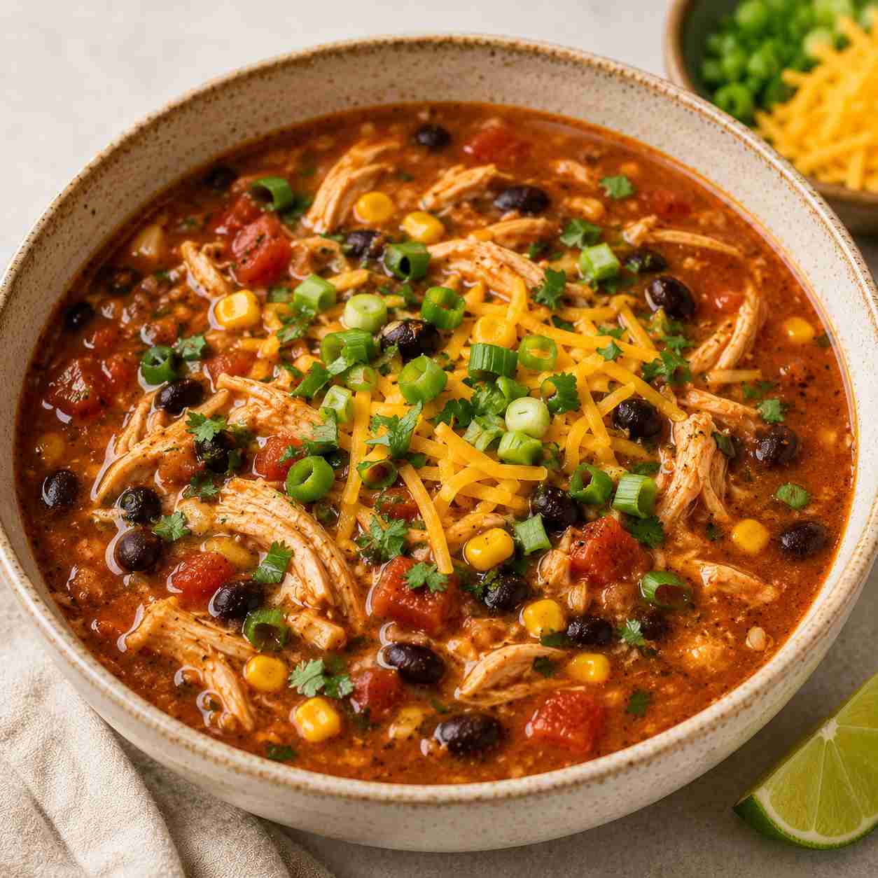Slow Cooker Chicken Enchilada Soup