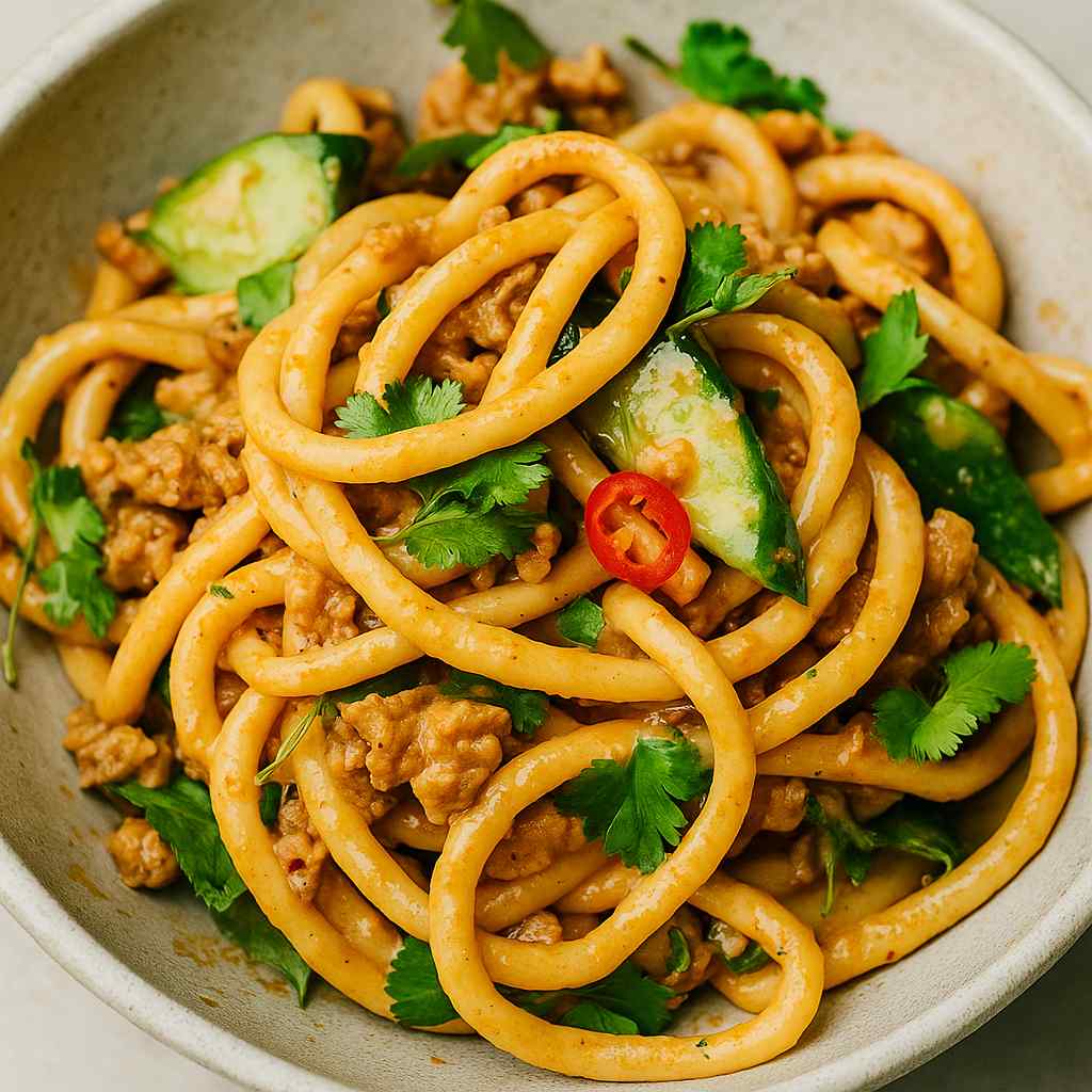 Spicy Pork and Sesame Noodles