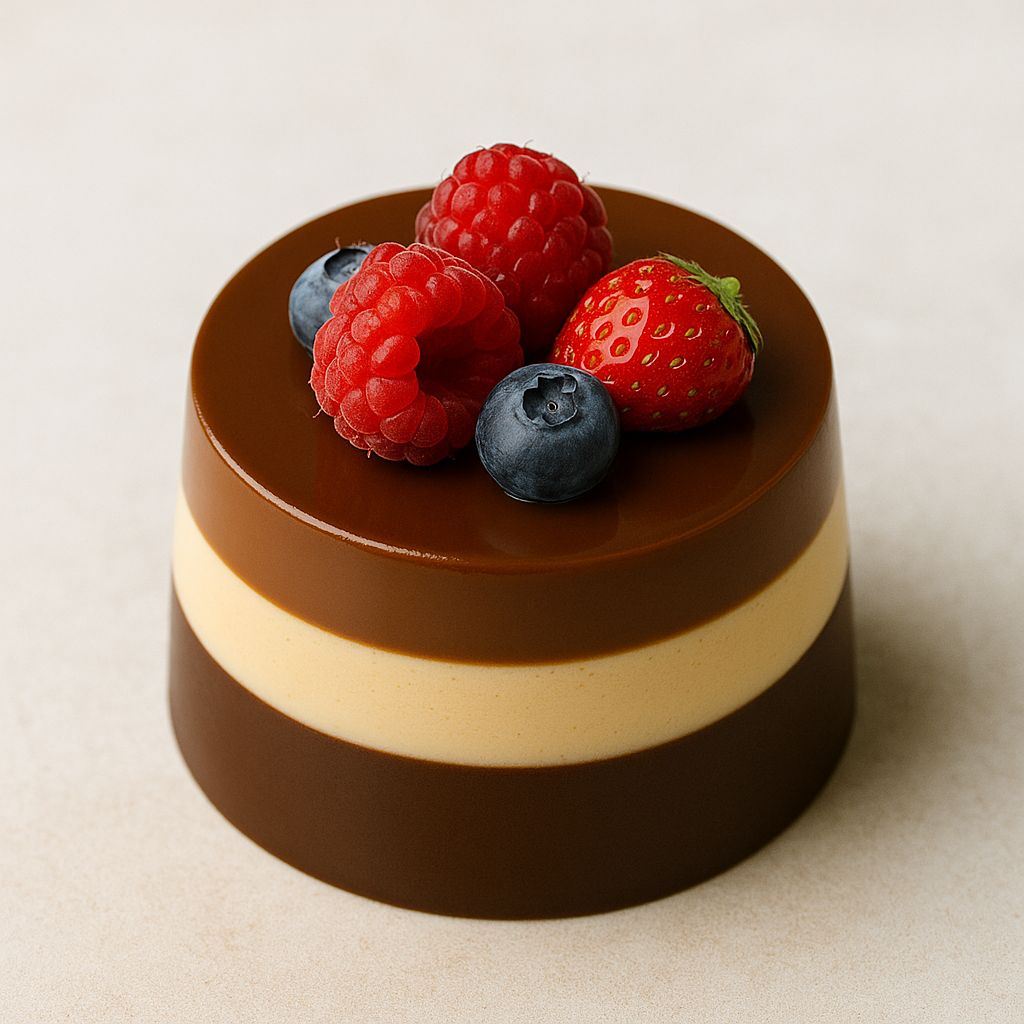 Triple Chocolate Glasses — Brûlée, Bavarois, Jelly