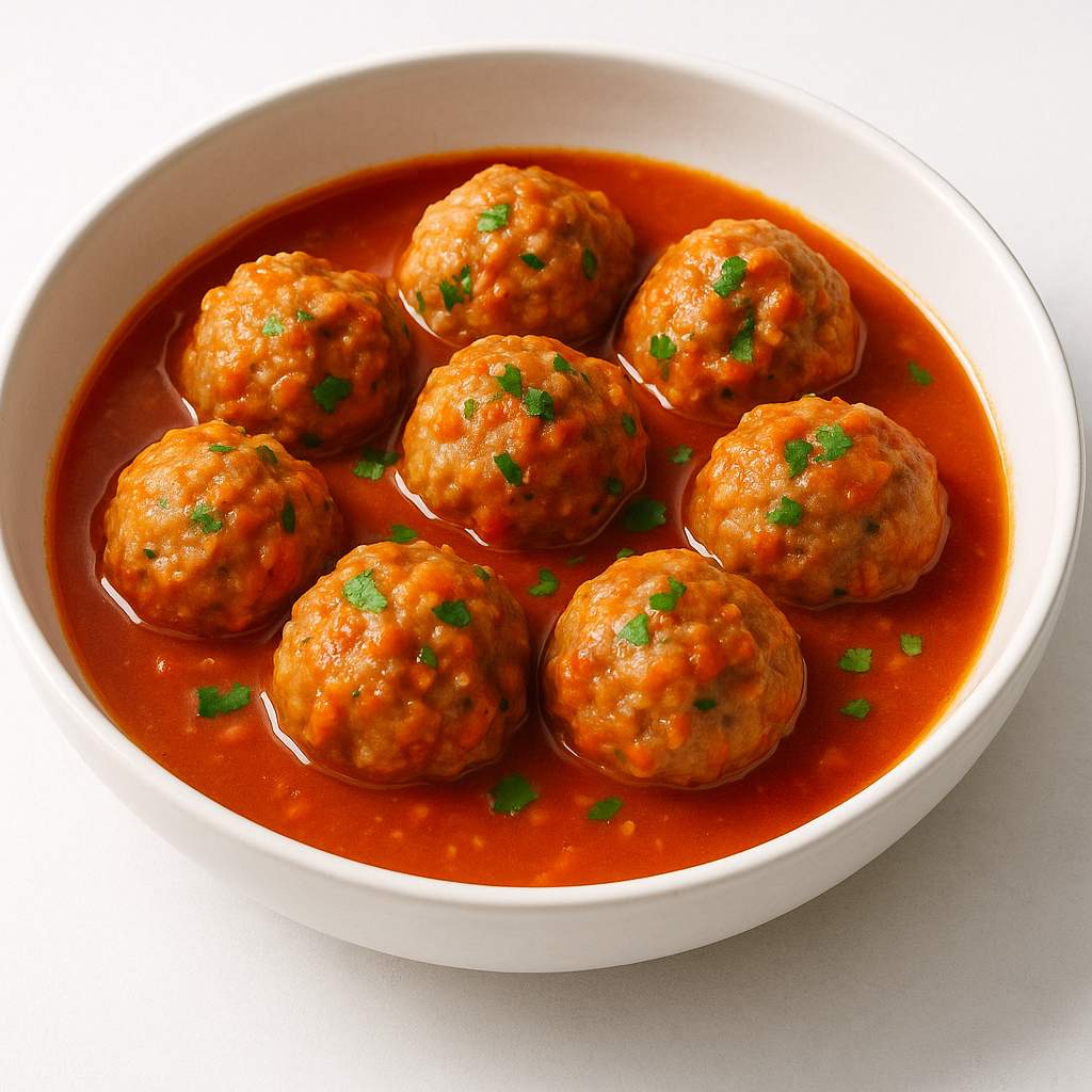 Vietnamese Pork Meatballs in Tomato Sauce (Xiu Mai)